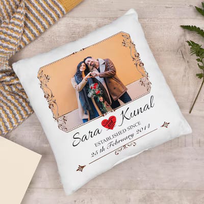 Personalized Square Photo Cushion 15x15"