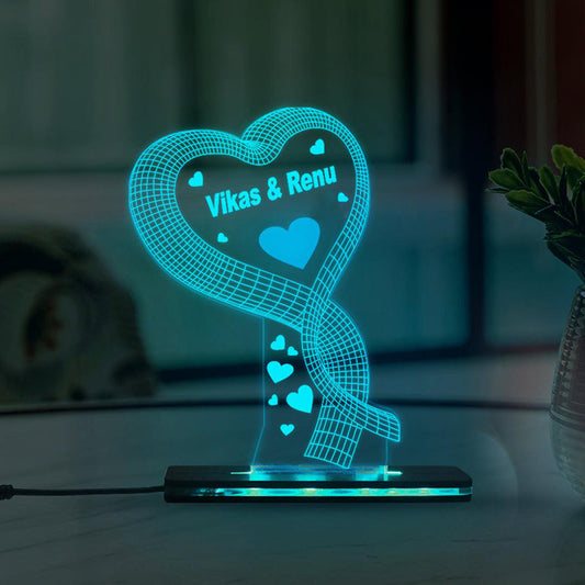 3d Acrylic Multi-Colored Love LED Lamp