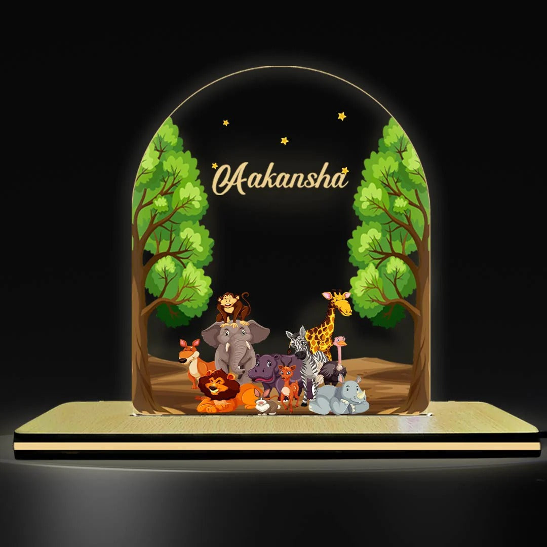 PERSONALIZED NAME ACRYLIC LAMP- SINGLE LIGHT- 5X6"