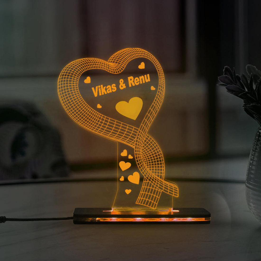 3d Acrylic Multi-Colored Love LED Lamp