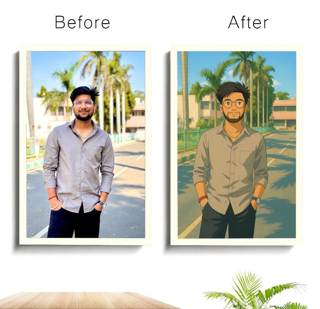 Customize Gibli Art Photo Frame