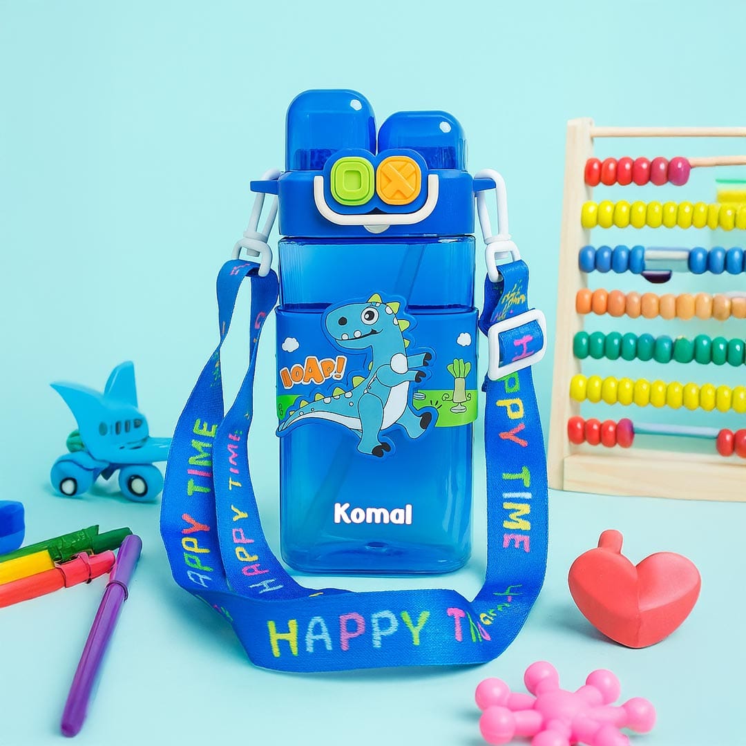 Personalized Kids Water Bottle - Cartoon design