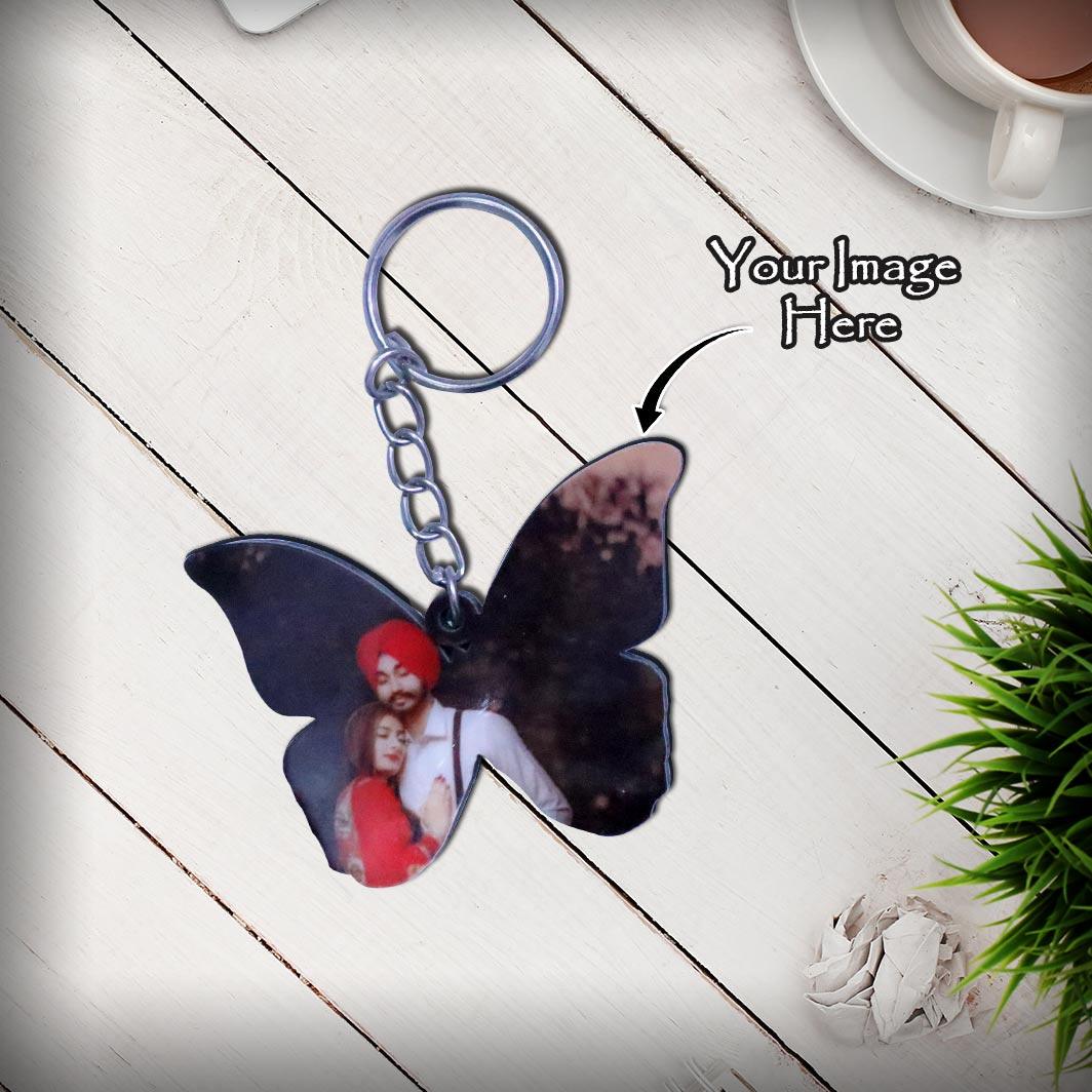Personalized Rectangular Photo Wooden Keychain