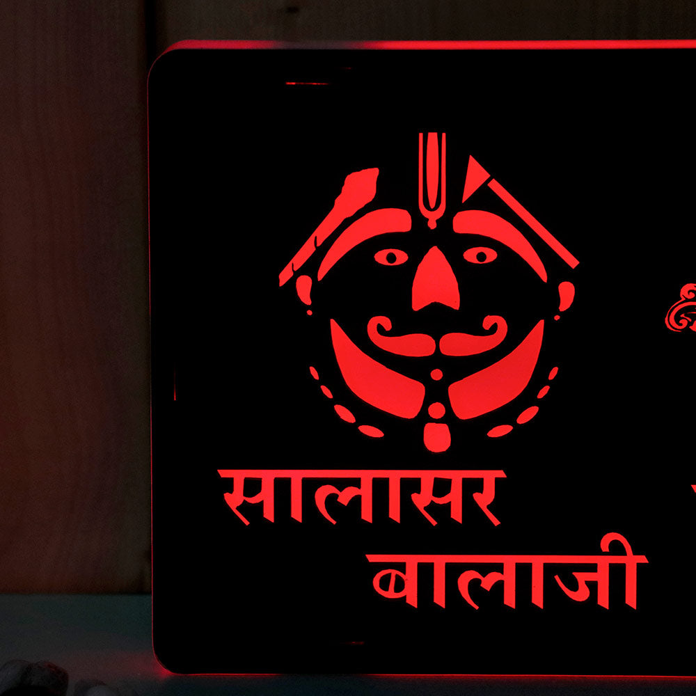 Khatu Shyam Ji Wooden Multi LED Light Frame