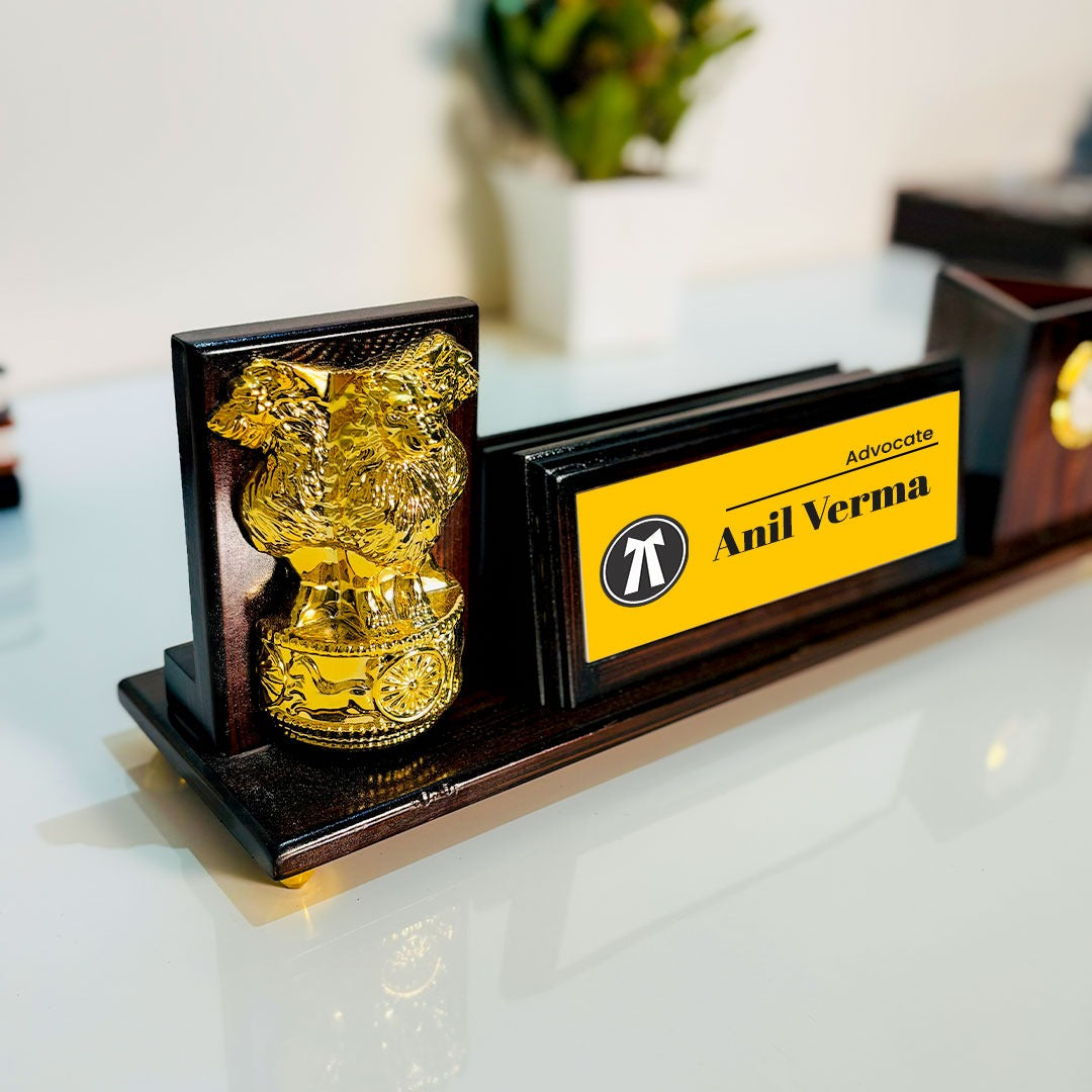 Customise Table Organizer Heavy Finish Wooden .