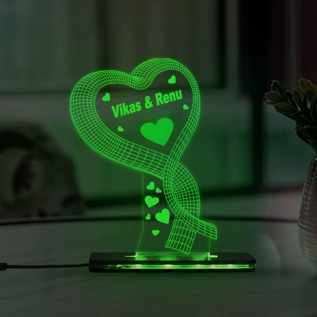 3d Acrylic Multi-Colored Love LED Lamp