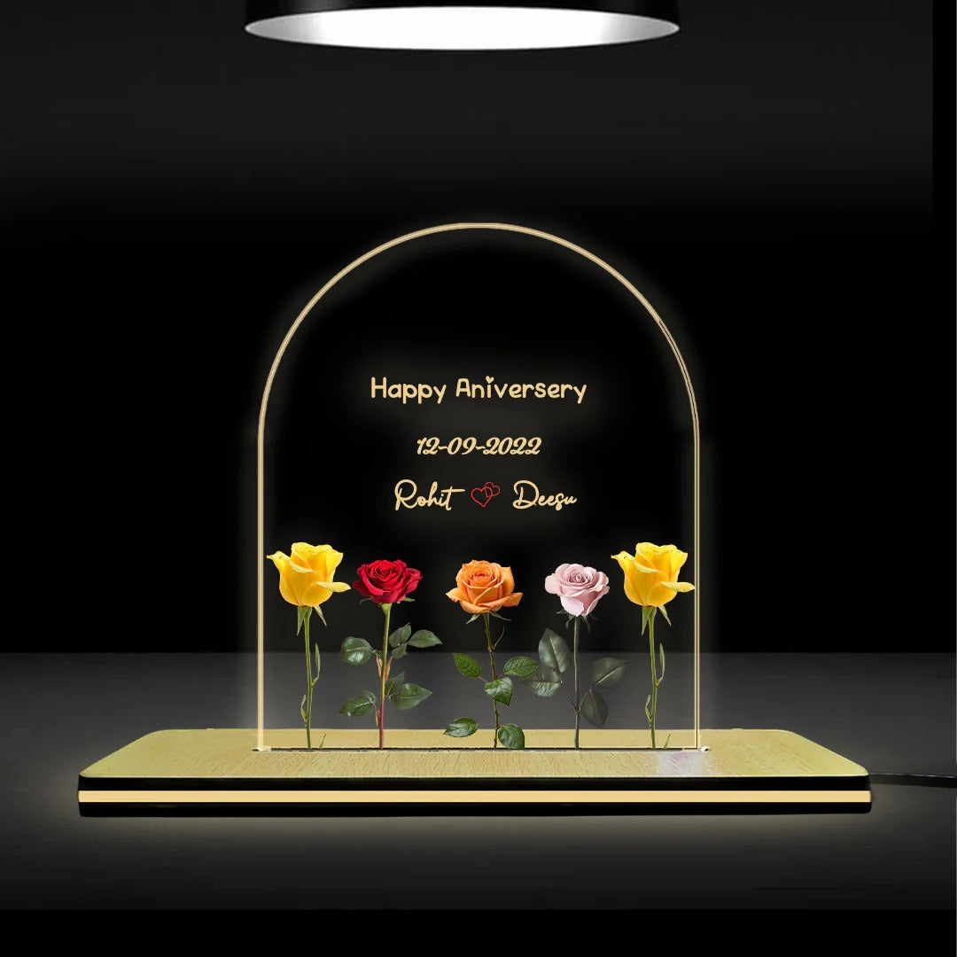 PERSONALIZED NAME ACRYLIC LAMP- SINGLE LIGHT- 5X6"