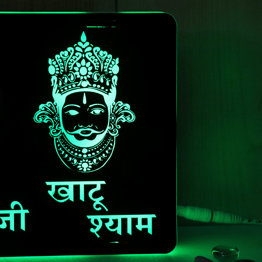 Khatu Shyam Ji Wooden Multi LED Light Frame