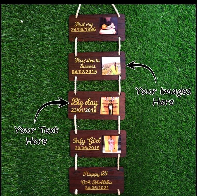 Customise Wooden  + Acrylic 5 Set Name Plate