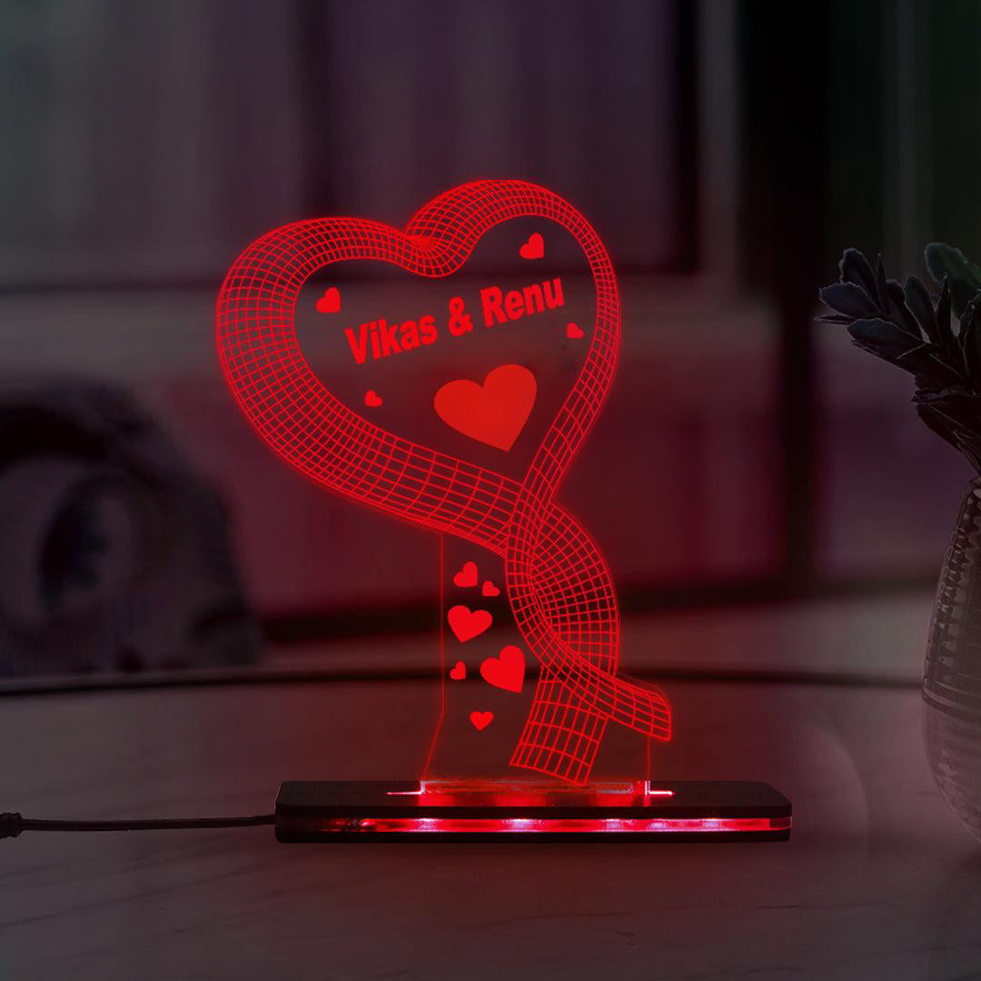 3d Acrylic Multi-Colored Love LED Lamp
