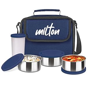 Milton Stainless Steel Lunch Box with 4 Containers & Bag