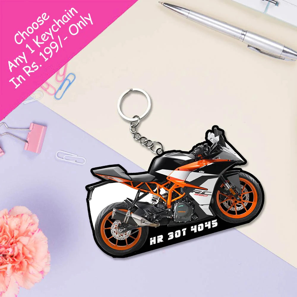 BIKE KEYCHAIN WITH NAME