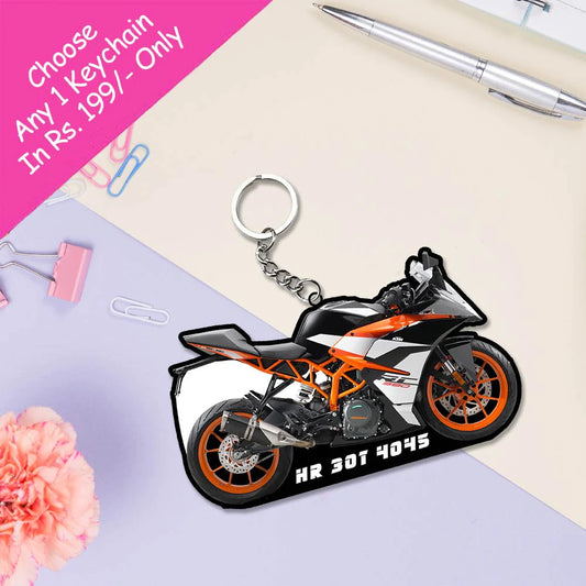 BIKE KEYCHAIN WITH NAME