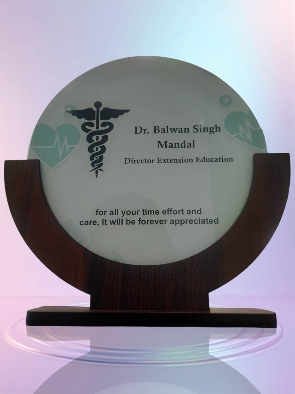 Personalized acrylic wooden table top