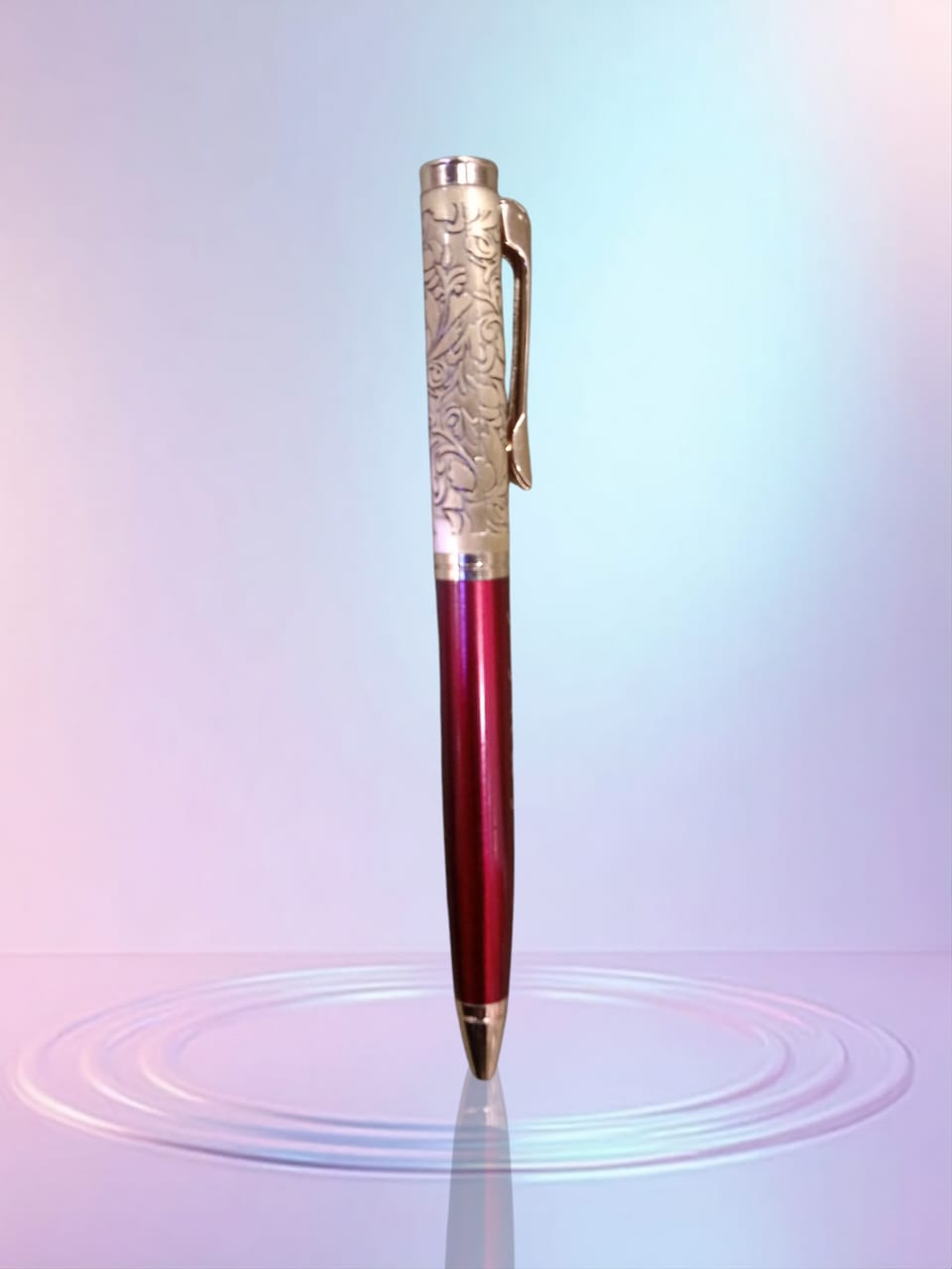 maa bhagwati steel body with engraved print pen