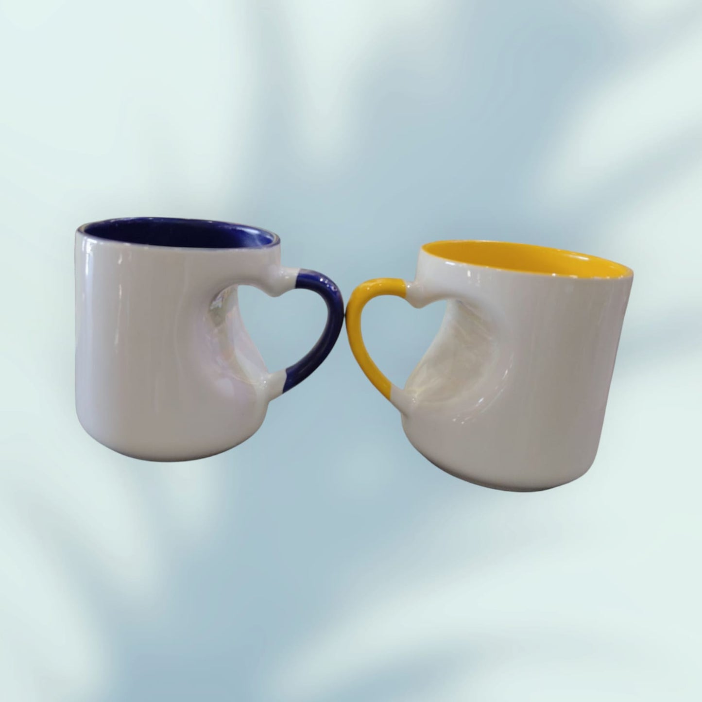 customized mug with heart handed