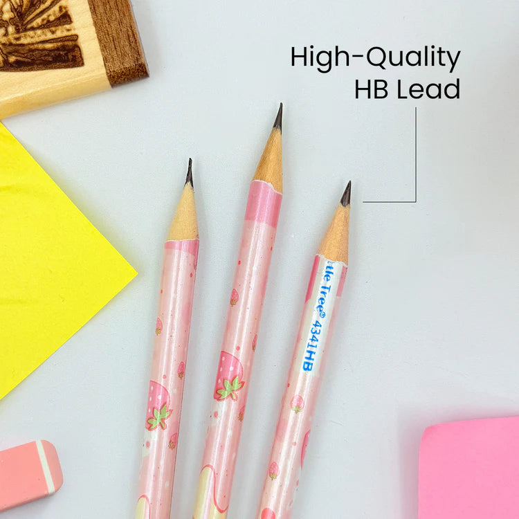 Personalized 12-Piece Pencil Set with Mini Erasers-Cute Panda Design