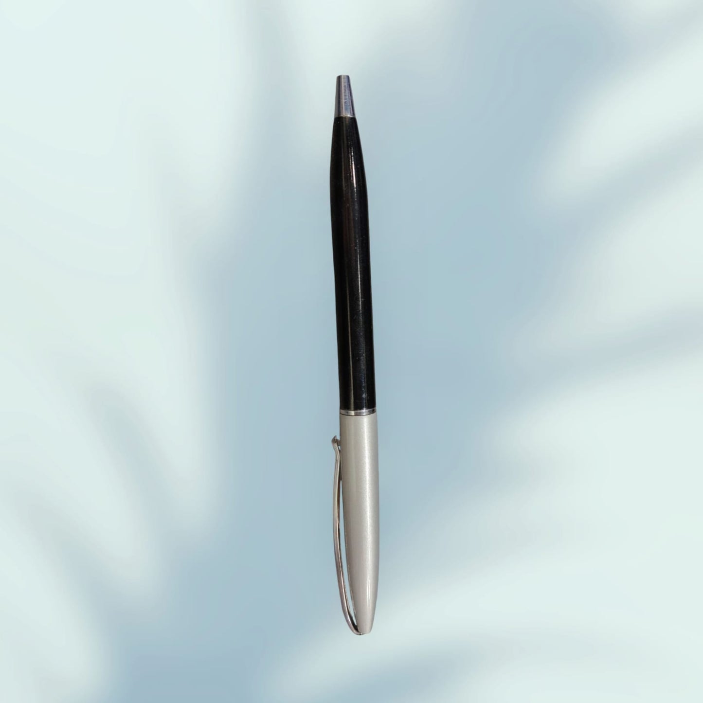 Personalized silver pen with black body