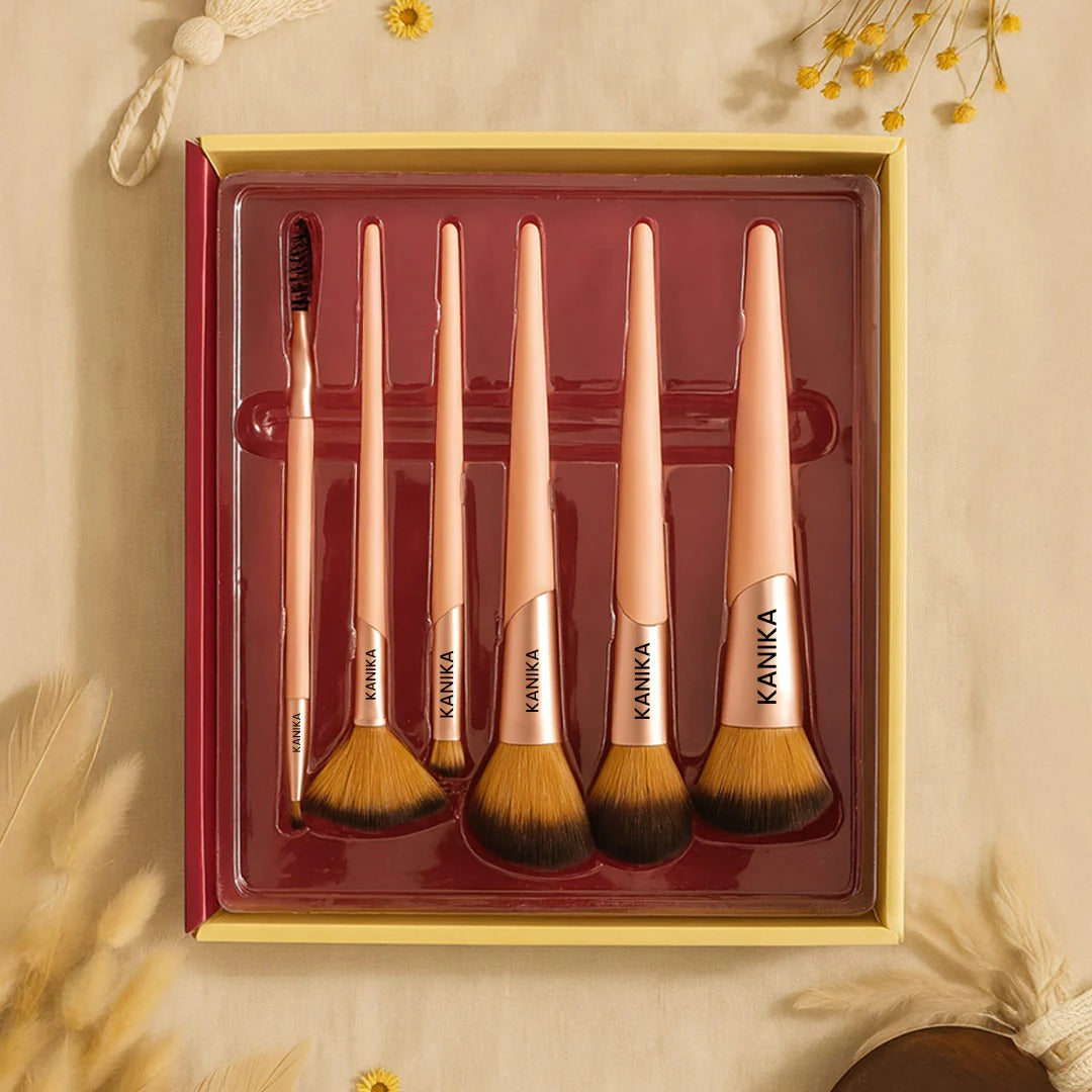 Glam 21 Makeup Brushes - Set of 6.