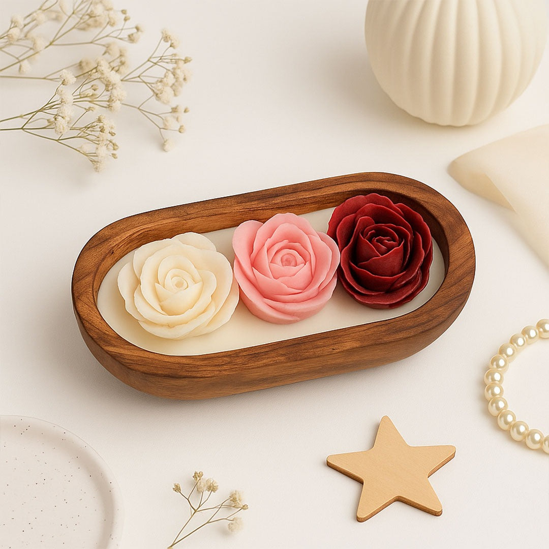 Lotus Flower Scented Candle Set
