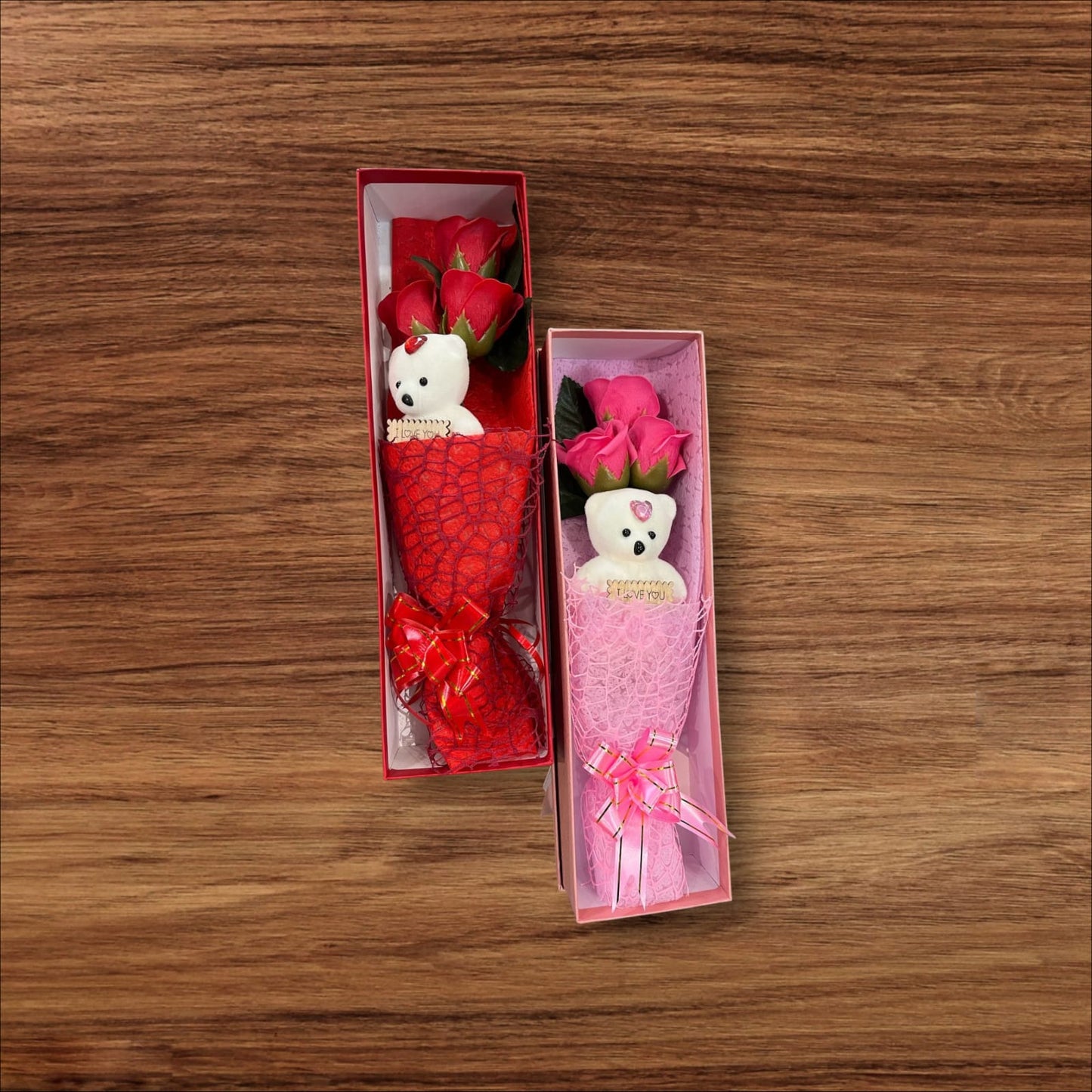Rose+Teddy With box