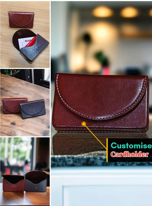 Leather look card holder .