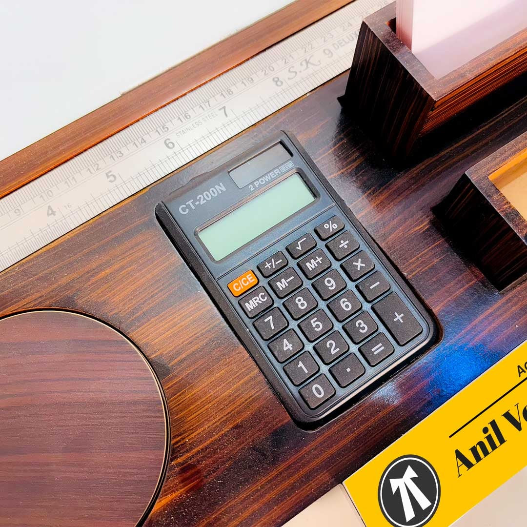 Multi Purpose Table Stand,Pen stand ,Visting card holder ,Tea coster ,Calculator ,Scale stand ,Diary stand ,Paper stand ,Watch ,Phone stand .
