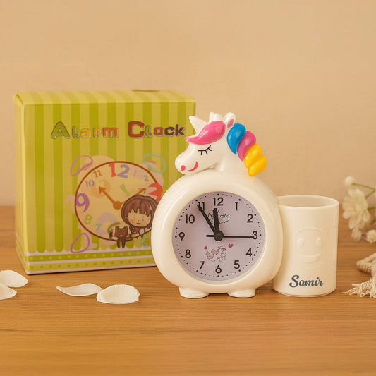 Unicorn Alarm Clock with Pen Holder.