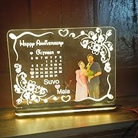 Personalized Acrylic LED Lamp Calendar Photo