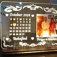 Personalized Acrylic LED Lamp Calendar Photo