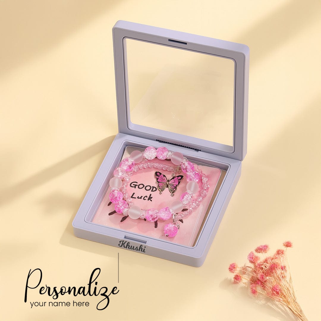 Pink Bead Bracelet Gift Box