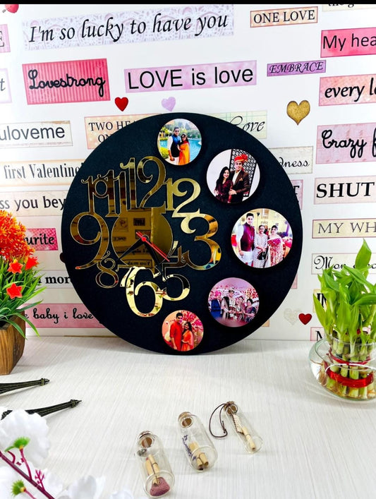Customise Wooden+ Acrylic  Wall Clock
