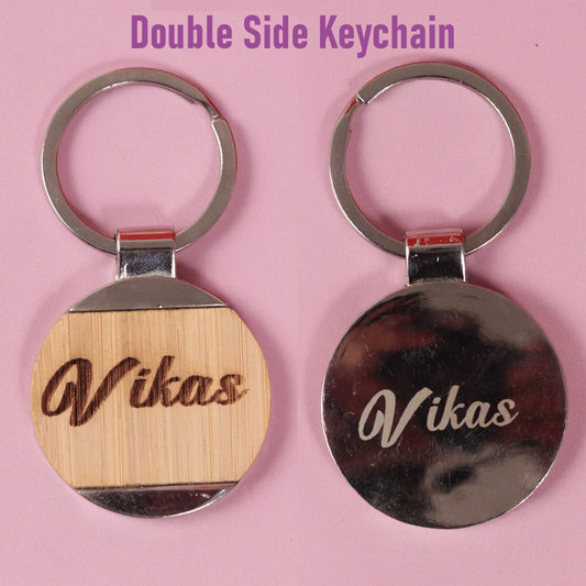 personalized double sided keychain