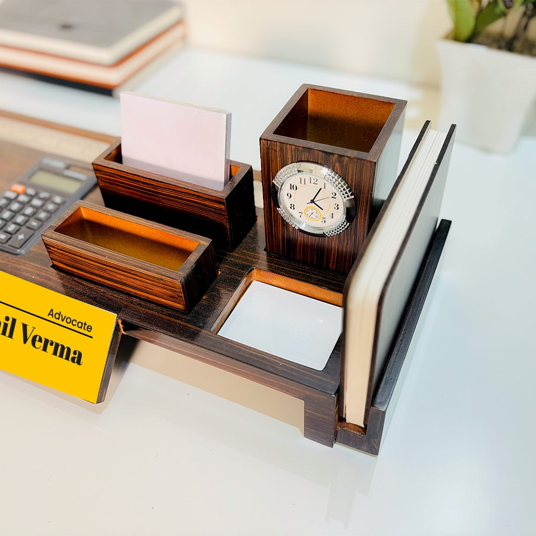 Multi Purpose Table Stand,Pen stand ,Visting card holder ,Tea coster ,Calculator ,Scale stand ,Diary stand ,Paper stand ,Watch ,Phone stand .