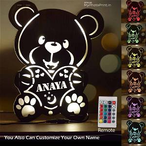 Customized Wooden Couple Name Alphabet Letter LED Lamp