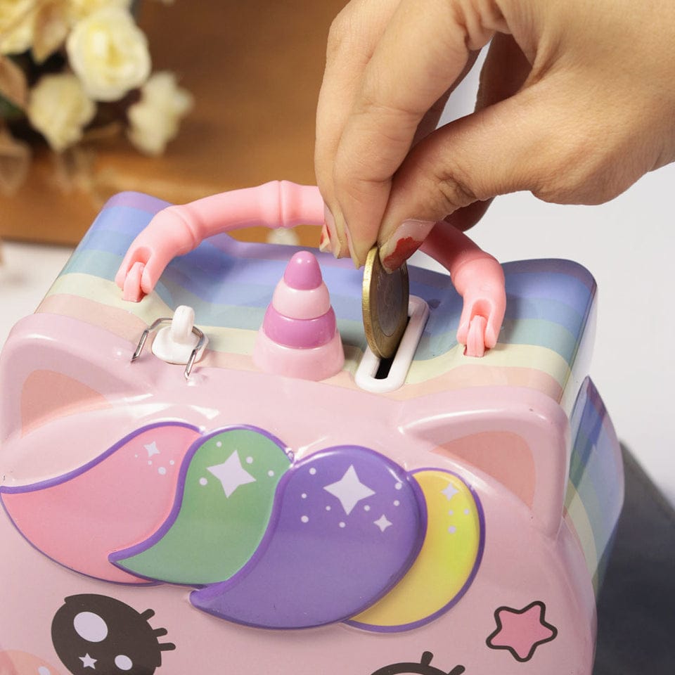 Customise Metel Piggy Bank With Lock
