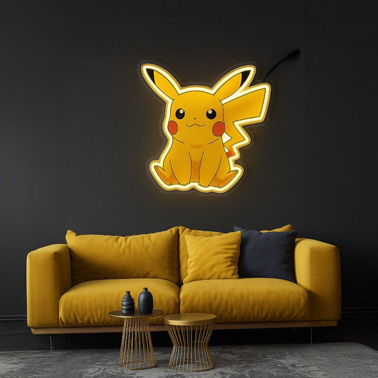 Pikachu Neon Light Wall Decor. 15x15 inch