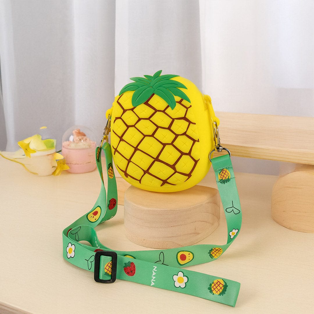 Cute fruit-shaped sling bags.