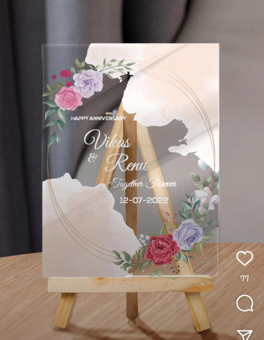 Customize  uv Print Acrylic Table Frame 6X8 INCH