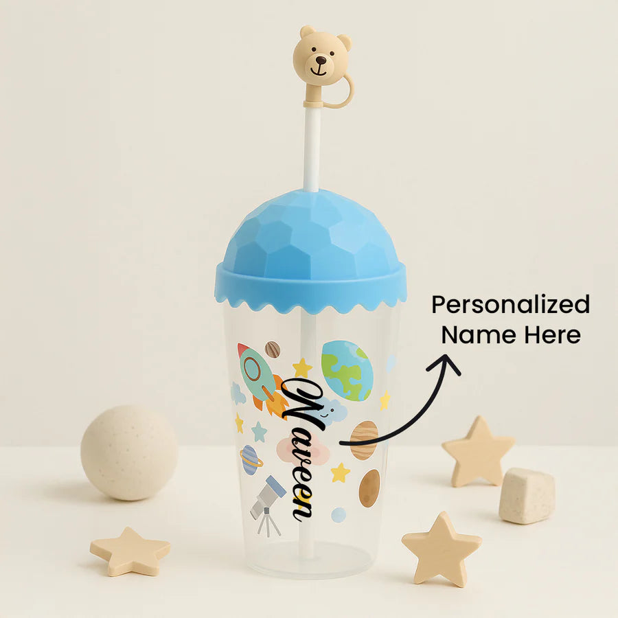 Personalized Kids Space-Themed Sipper Cup