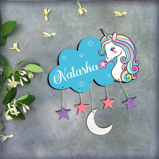CUSTOMIZED WOODEN UNICORN WALL HANGER