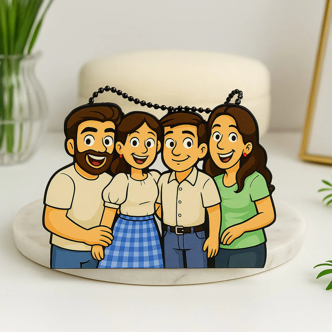Customized Cartoon Art Family Car Hanging
