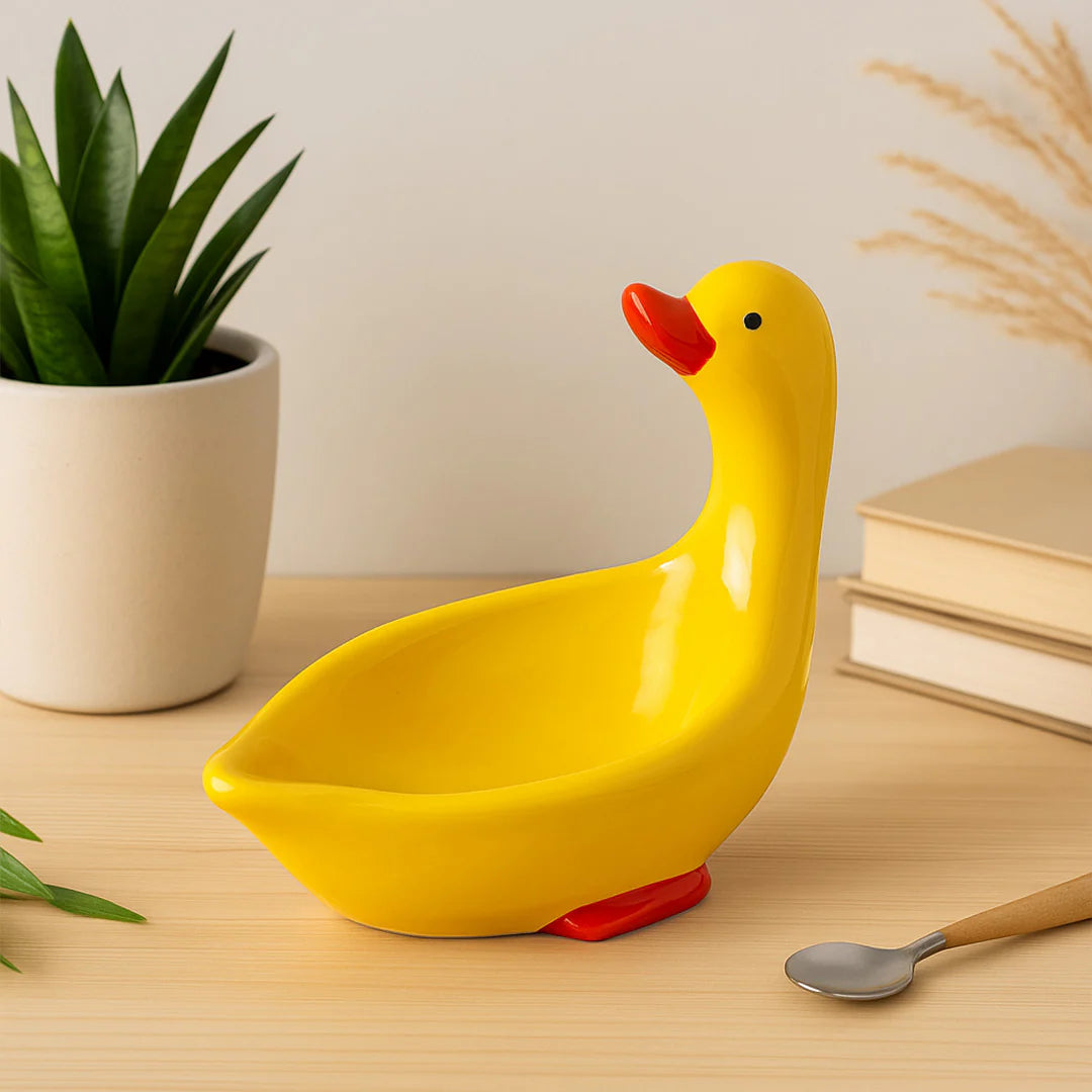 Duck-Shaped Ceramic Soap Dish