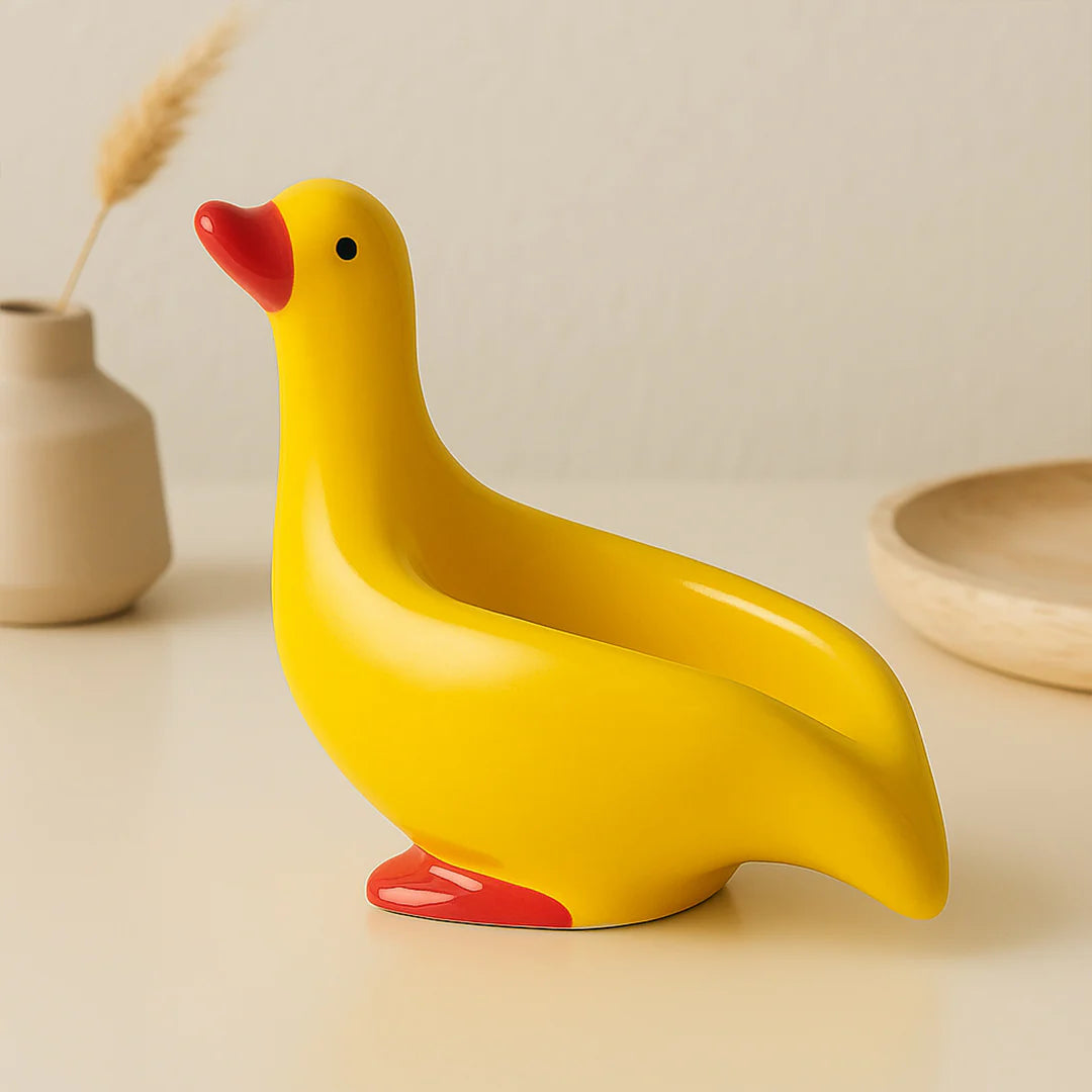 Duck-Shaped Ceramic Soap Dish