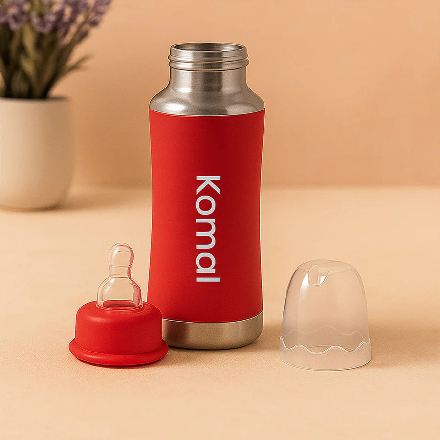 Personalized Baby Feeding Bottle – 240ml Blue Stainless Steel