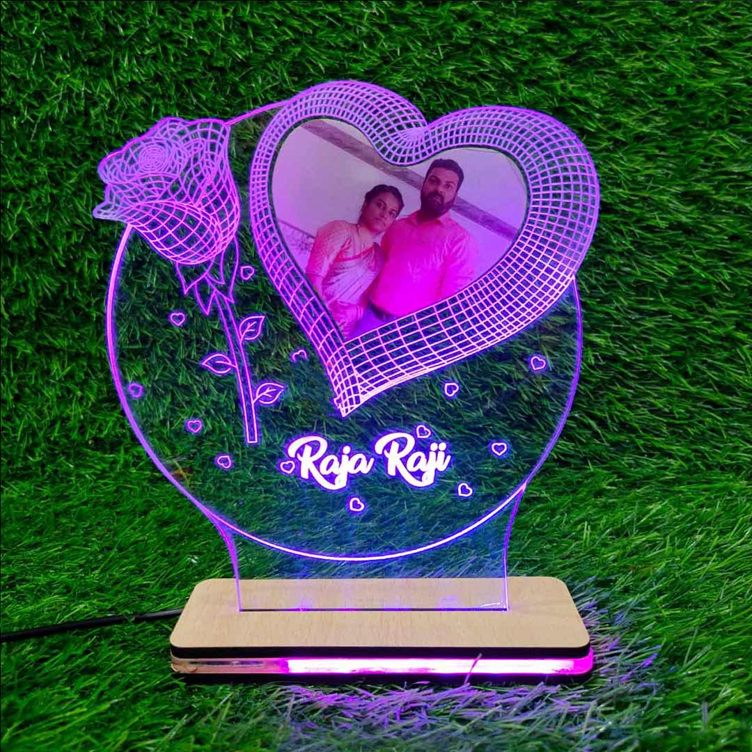 Acrylic Multi-Led Table Lamp For Husband And Wife
