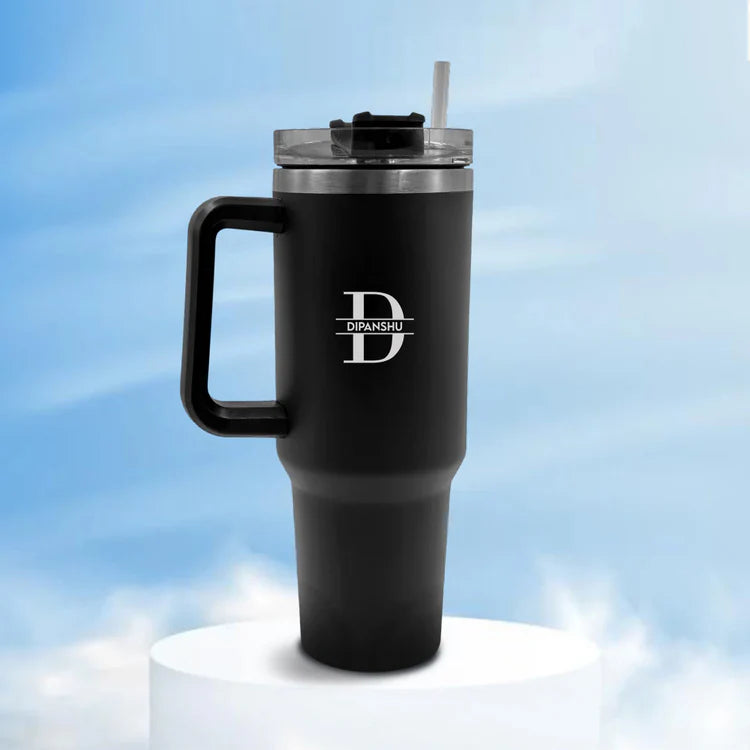 Personalized Stainless Steel Tumbler With Straw