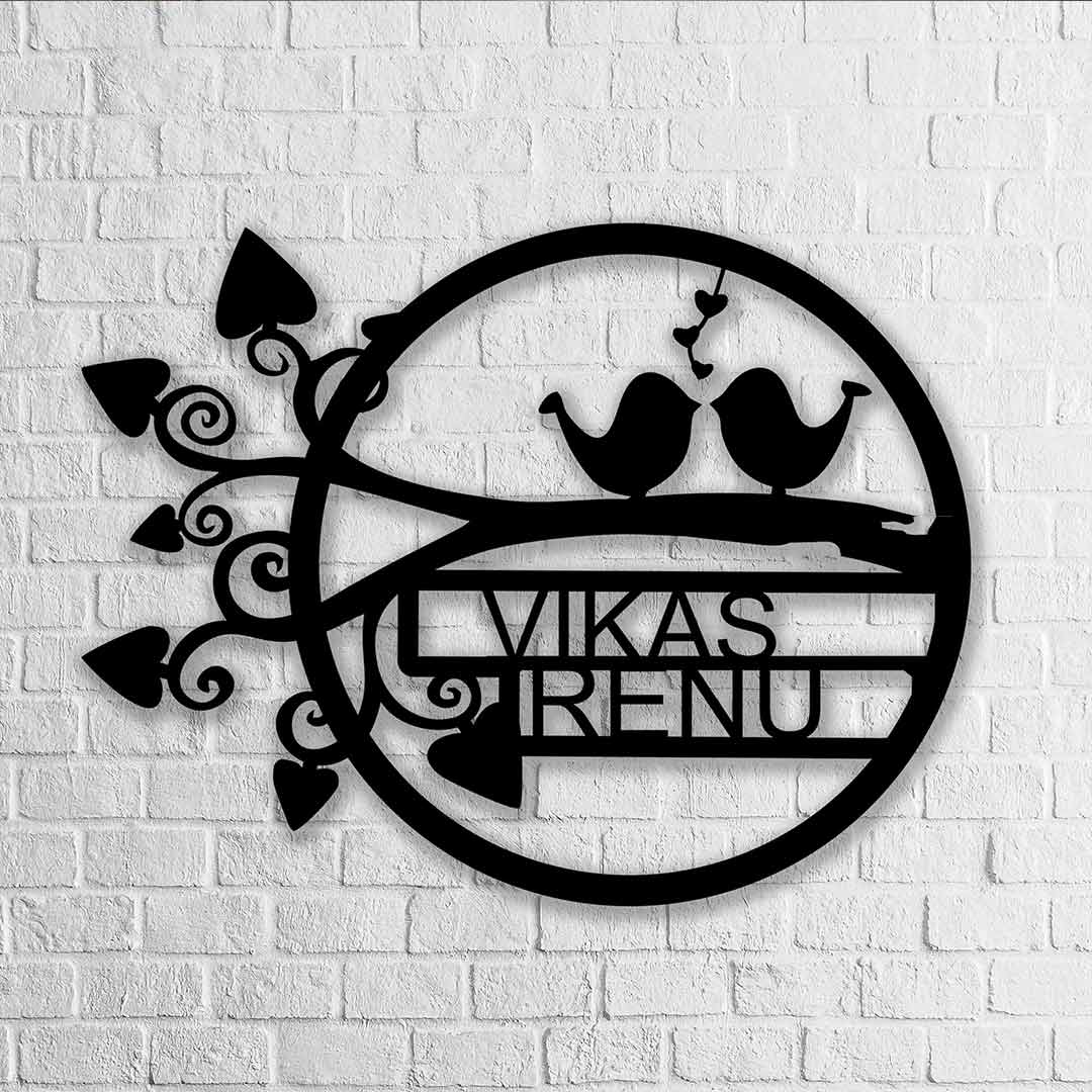 PERSONALIZED BIRDS WOODEN LETTER MONOGRAM