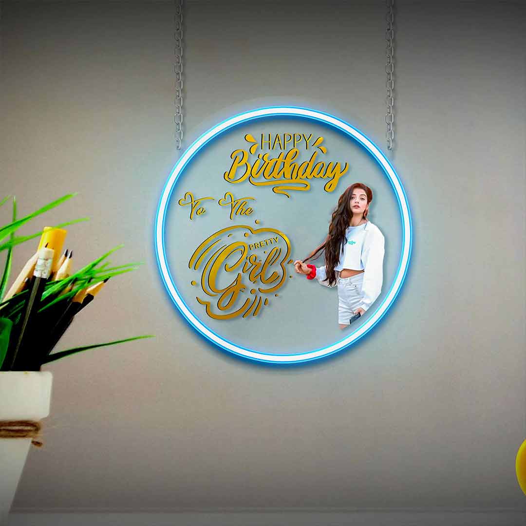 PERSONALIZED NEON LED HANGER FOR BIRTHDAY