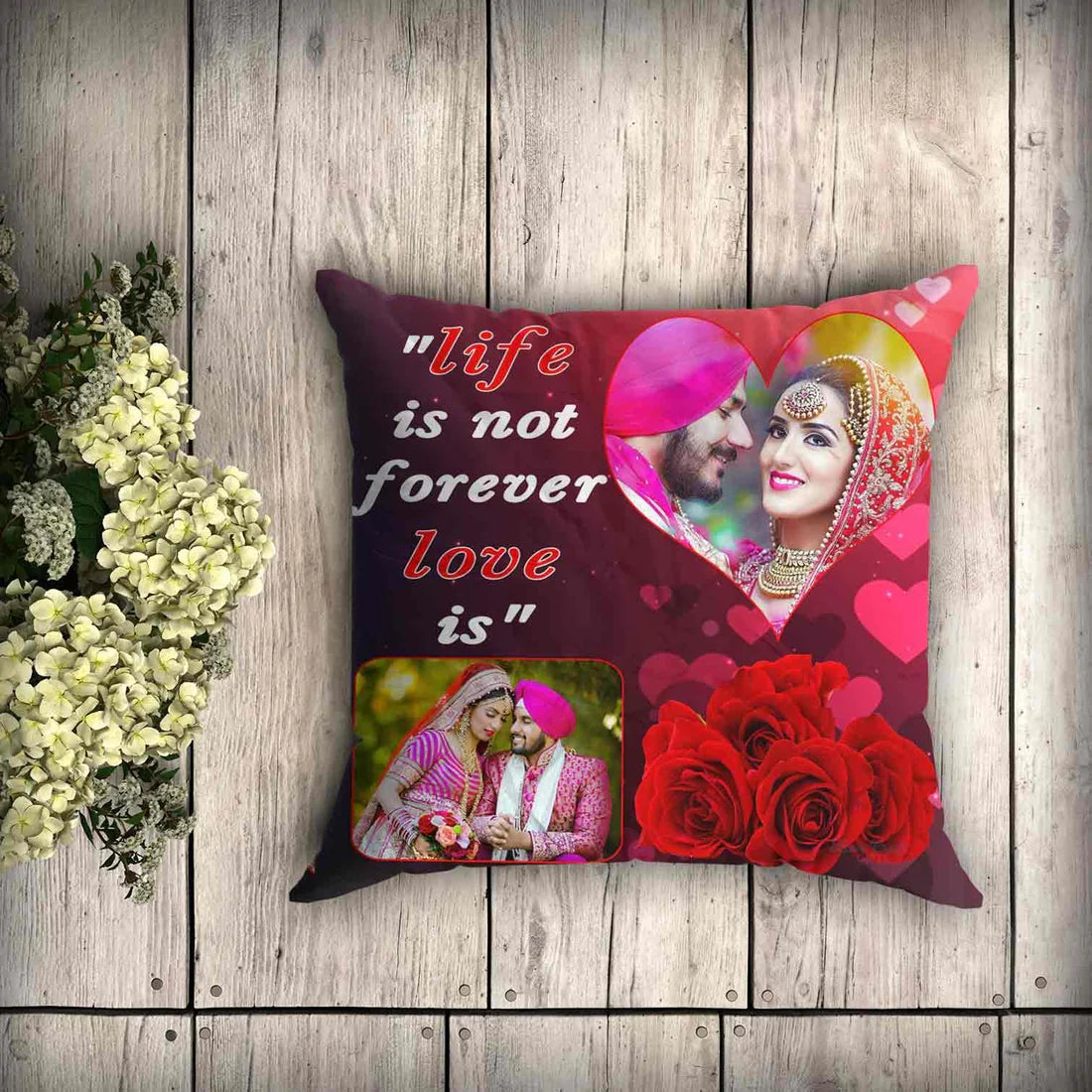 Personalized Square Photo Cushion 15x15"